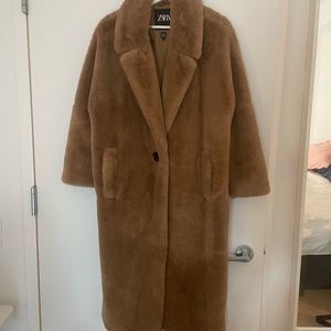Zara Brown Fur Coat